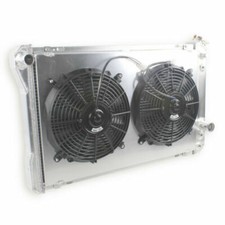 4 Row Aluminum Radiator+2*Fan For 73-87 Chevy C/K C10 C20 C30 K10/K20 GMC TRUCK picture