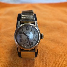 Vintage  Waltham Premier  Waterproof 28mm 17j 870mov Gold Filled Sub Sec, Works  picture