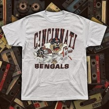 Cincinnati Bengals Taz Looney Tunes ash color shirt reprint VK17361 picture