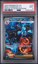 2025 Pokemon Phantasmal Flames EN Mega Charizard X ex 125/094 SIR PSA 9 picture