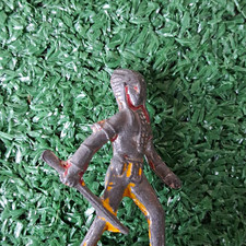 Vintage Lot of 7 Cast Metal Mini Figures Cowboy Western Painted Soldiers picture