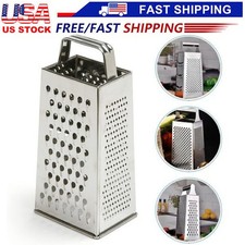 Kitchen Stainless Steel 4-Sided Box Food Grater Vegetable Cheese Slicer Shredder picture