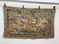 Vintage Fabulous Aubusson Style Pictorial Figurative Tapestry Wall Hanging picture