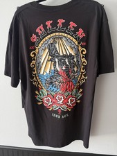 Sullen Art Collective Men’s L Black Cotton Jersey Double-Sided Skull Rose Tee picture