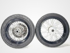 2009 Harley Dyna Street Bob FXDB OEM Front Rear Wheel Rim Tire Spoked 17