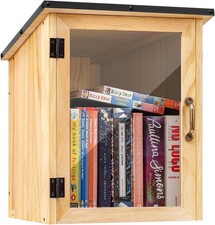 Little Library Box Outdoor, Waterproof Outdoor Library Book Box, Little Wood Cab picture