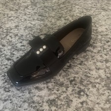 New ALDO Pillow Walk Women’s Black Patent Leather Loafer Low Shoes sz 6 M/36 EU picture