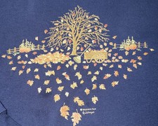VTG Morning Sun Sweatshirt Falling Leaves XL Made in USA G. Johnson Autumn picture