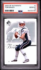 2002 SP AUTHENTIC TOM BRADY #1 PSA 10 picture