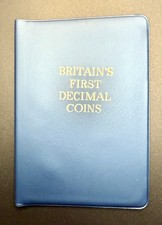 1971 GREAT BRITAIN's FIRST DECIMAL COIN SET IN ORIGINAL ROYAL MINT BLUE WALLET picture