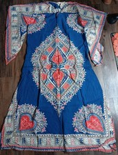 Vintage 1960s/70s African Dashiki Tunic Dress Handmade Boho Hippy Retro Unisex picture
