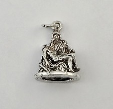 Vintage La Pieta Michelangelo Rome Sterling Silver Charm Pendant - 3.4g picture