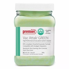 Vac Attak Green High Performance Evacuation System Cleaner 800gm Jar Premier USA picture