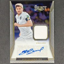 Steven Gerrard 2016-17 Panini Select Auto Jersey Patch /70 JA-SG England picture