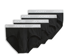 Men's Jockey Underwear 4-pack Cotton Blend Briefs/Black picture