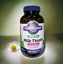 Oregons Wild Harvest ORGANIC Milk Thistle Non-GMO 180 Vegetarian Capsules picture