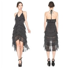 Alice and Olivia Lorilee Midi Tiered/Halter Dress Size 4 ~ NWT picture