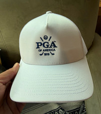 Greyson Clothiers Respect OS PGA of America White/Blue Mesh Adjustable Golf Hat picture