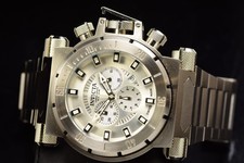 Invicta Coalition Forces Chrono Swiss Made Silver Dial Steel Men's Watch 46mm picture