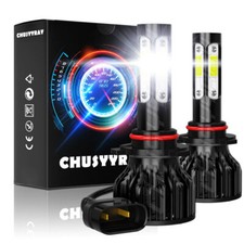 4-Lados 9005 HB3 LED Faros delanteros luces altas 6000K Kit conversión en blanco picture