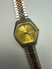 Vintage 1977 Bulova Accutron Quartz Dual-Day Men’s Dress Watch Engraved Back picture
