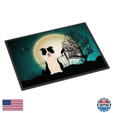 Caroline's Treasures BB2308JMAT Halloween Scary Border Collie Doormat 24x36 picture