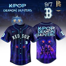 HOT Boston Red Sox x Kpop Demon Hunters Limited Edition Baseball Jersey picture