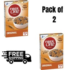 Fiber One Breakfast Cereal, Original Bran, 19.6 oz ( 2 Pack ) Fast Shippg picture