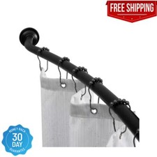 Curved Shower Rod in Matte Black 42 - 72 In. picture
