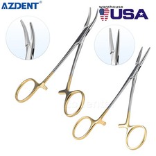 AZDENT Dental Surgical Hemostat Forceps Curved/Straight Locking Clamp Pliers picture