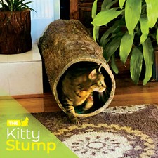 Kitty Stump 🐈 Hollow Log Cat Hideaway - Indoor / Outdoor Hideout & Play Tunnel. picture