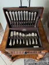 Modern Victorian by Lunt Sterling Silver Flatware Service for 11. No monogram. picture
