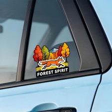 Custom Forest Spirit Fox Sticker Autumn Forest Decor Decal for Laptops Cars picture