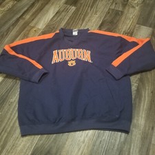 Auburn University Tigers Pullover Mens Large War Eagle Alabama Blue Orange picture