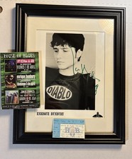 Enrique Bunbury Photo Signed Plus Ticket stub  And Original Flyer 1998 Caifanes picture