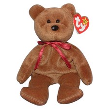 Ty Beanie Baby Teddy - MWMT (Bear Brown New Face 1995) picture