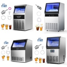 Uimoso 80/100/130/160/200/360lbs/24h Commercial Ice Maker Ice Cube Machine picture