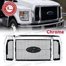 For 2016-2025 Ford F-650 F650 F-750 Front Grille Bumper Grill Chrome Assembly US picture