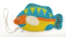 Cute Beaded Fish Beaded Coin Purse Other Small Storage NWOT 3.5
