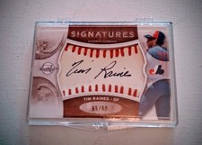 2009 Sweet Spot  Signatures  Tim Raines #SC-TR White Ball Red Stitch 65/99 picture
