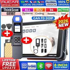 ThinkScan 689BT OBD2 Diagnostic Tool CANFD&DOIP Car TPMS KEY Programming Scanner picture