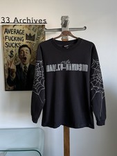 Pristine Vintage 2003 Harley Davidson Spiderweb Long Sleeve AUTHENTIC - Size M picture