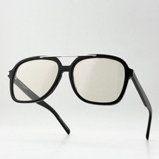 Saint Laurent SL 545 Black Frame Light Yellow Lens Square Sunglasses Unisex picture