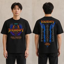 Journey Final Frontier Farewell Tour 2026 T-Shirt Front Back Rock Tee picture