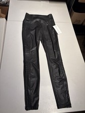 New Athleta Tights Women’s Small Tall Black Delancey Gleam Moto Pant 29.5 Inseam picture