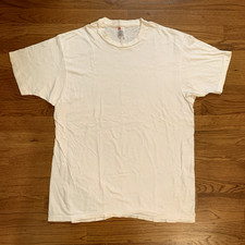 Vtg Thin Distressed T-Shirt Single Stitch Fade Grunge Burnout White Hanes Tee XL picture