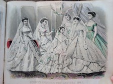 1867 Godey’s Lady’s Book COMPLETE YEAR 12 Color Fashion Plates Victorian picture