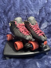 Riedell Quad Roller Speed Skates 595 Sure Grip  Cobra Plates Size 8 1618 picture