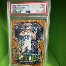 🔥🔥2020 Panini Prizm Justin Herbert **ROOKIE Lazer Prizm PSA 9** Chargers picture