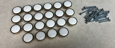 22 Amish Made Porcelain And Brass Pull Knobs Solid picture